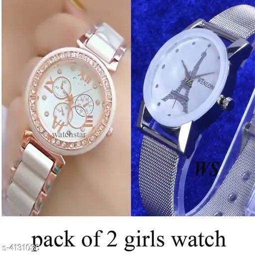 Elegant Watches for Women – Multicolor Leather Combo Analog Watches