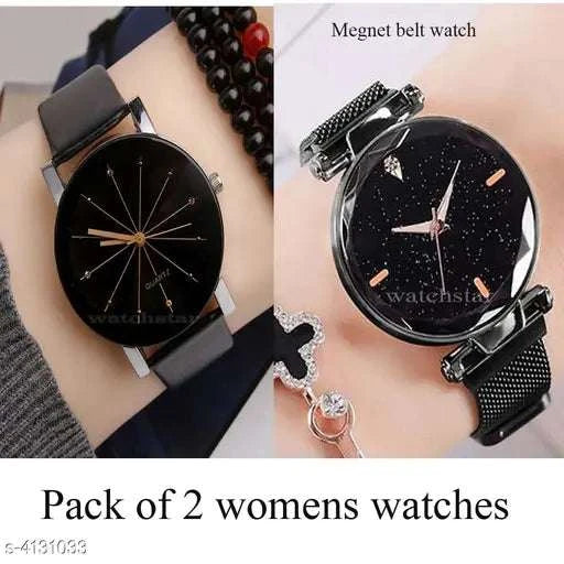 Stylish Watches for Women – Multicolor Leather Analog Watch Set