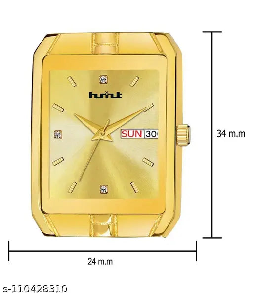 HMXT-12 Day n Date Series Gold Chain Analog Watches Classic