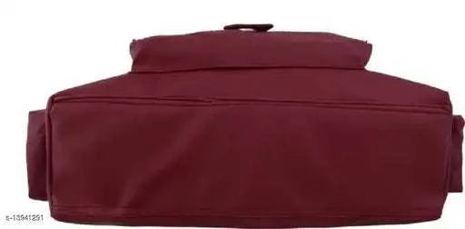 "Trendy Maroon Canvas Leather Handbag with spacious interior"