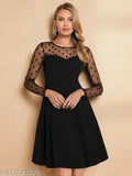 Black Lycra Party Wear Designer Dress For Women