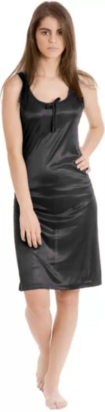 Being Fab Women's Satin Sleepwear - Knee-Length Nightdress with Adjustable Straps, Sizes XS-6XL, 12 Colors