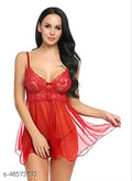 Chia Fashions Women Naughty Night Dress in Net with Panty