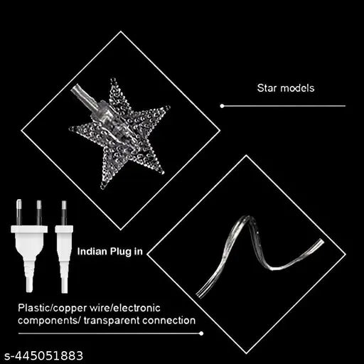 String Star Lights for Decoration - 14 LED Star Fairy Lights