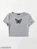 Crop Print Butterfly