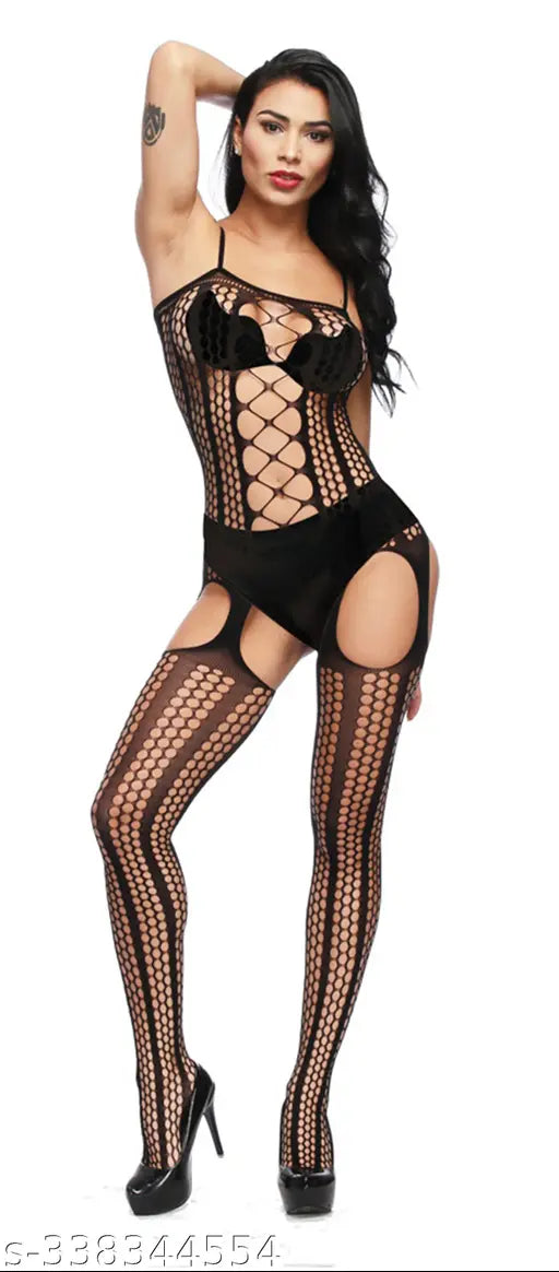 Spaity Women's Polyamide Elastase Baby doll Full Body Stockings