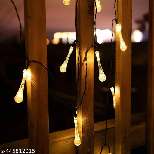 Water Drop String Ball Light 16 LED Outdoor String Lights