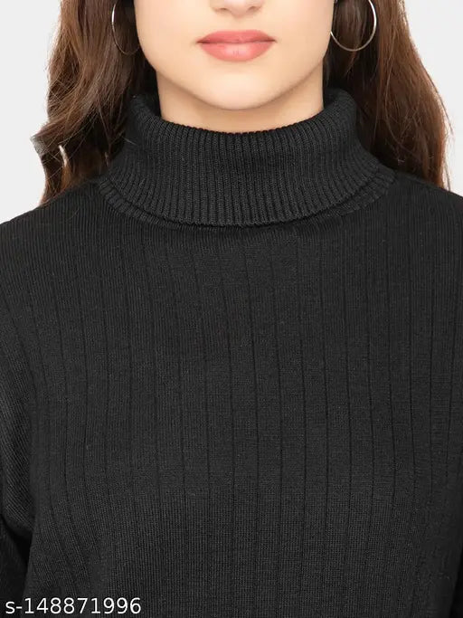 Solid Black Sweaters