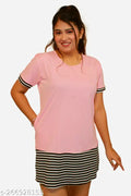 PINKSHELL Stripe Panel polo T-Shirts for Womens