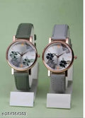 Color Flowered Dial Watch for Womens and Girls Combo Watches Pack of 2