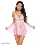 Chia Fashions Women Naughty Night Dress in Net with Panty