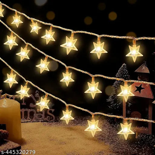 Serial String Star Lights for Decoration - 14 LED Star Fairy Lights
