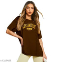 LEOTUDE's Trendy Feminine Oversized Half Sleeve Cotton Blend Women's T-Shirt | Plus Size Also Available