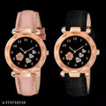 Analog Heatt Designer Dial Stylish premium Leather Strap Watch For Girls and Women