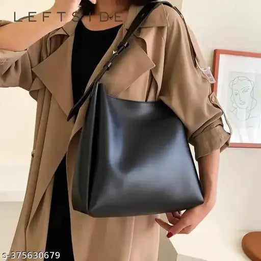 Fashion Leather Tote Bag For Women Handbags Female Simple Large High Capacity Shoulder Side Bag Purses| Tote Bag For Women| Vintage Handbags| Large Bag