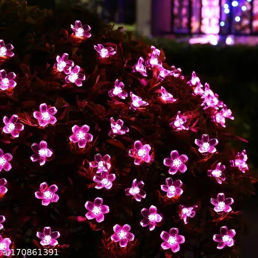 16 LED 3 Meter Indian Blossom Silicon Flower String Fairy Lights