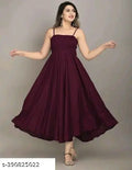 Bobbin Elastic Maxi Dress (Wine)