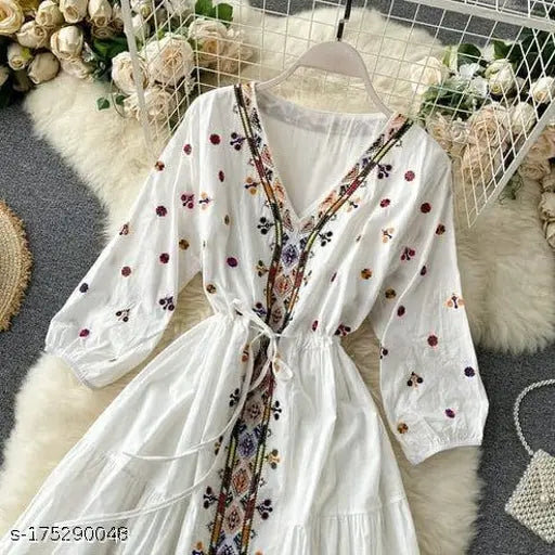 royalica Embroidered White Dress