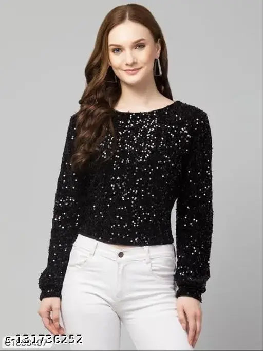 Black Sequined Top 