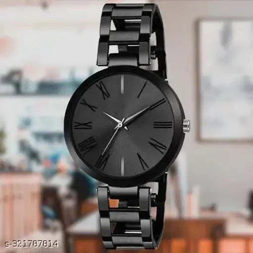 Stylish stainless steel watches for women with analog display