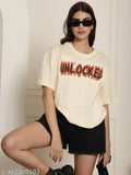 Graphic Printed Cotton Regular Oversize tshirt for women