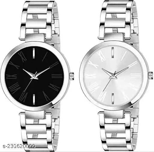 Watches for Women – Multicolor Dial Stainless Steel Combo