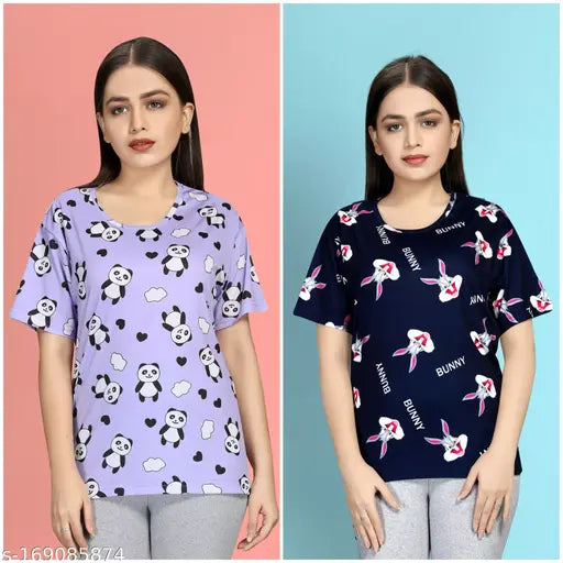 Stylish Printed T-Shirt for Women's