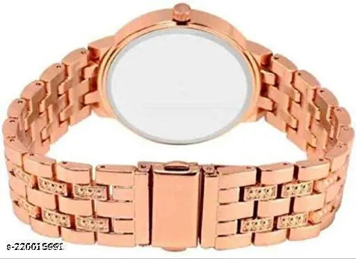 Lettest Fashionable Round Dial Diamond Studded Analog Watch For Girls/ Women