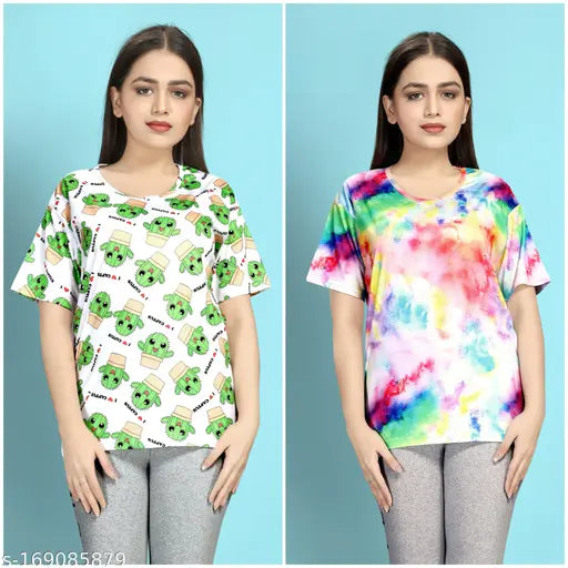 Stylish Printed T-Shirt for Women's