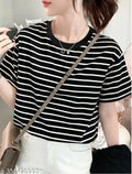 Stylish Striper Oversize Women T-shirt