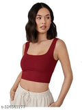 Tops for Women|Crop top Tank top|Beach wear|Stylish Tops|Inner for Women|Ribbed Tops|Spaghetti top|Stretchable Gym Tops|Trendy Tops