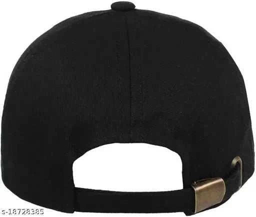 Stylish Women Black Cotton Baseball Cap