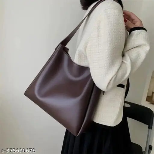 Fashion Leather Tote Bag For Women Handbags Female Simple Large High Capacity Shoulder Side Bag Purses| Tote Bag For Women| Vintage Handbags| Large Bag