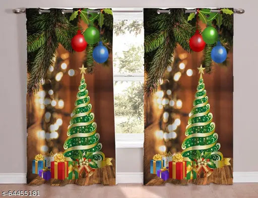 HomeStore-YEP Christmas Theme Decoration Curtain for Door/Window