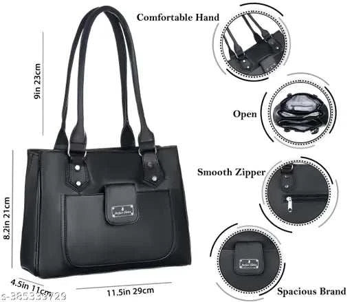 Handbags – Stylish Black Shoulder Bag for Office and Casual Wear