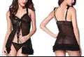 Xs and Os Women Babydoll Nightwear Lingerie Layered Open front design with panty