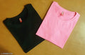 AFAP Women's Plain Round Neck T-shirt (Pack of 2 ) pink black