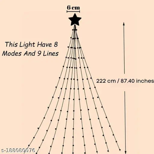 1 Pcs Acrylic Christmas Star Curtain Led Lights with Plug for Home