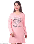 Kanchan World Women's Long Casual full T-Shirt Love Print