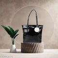 Women Handbag – Fashionable Shiny Black Shoulder Bag for Women