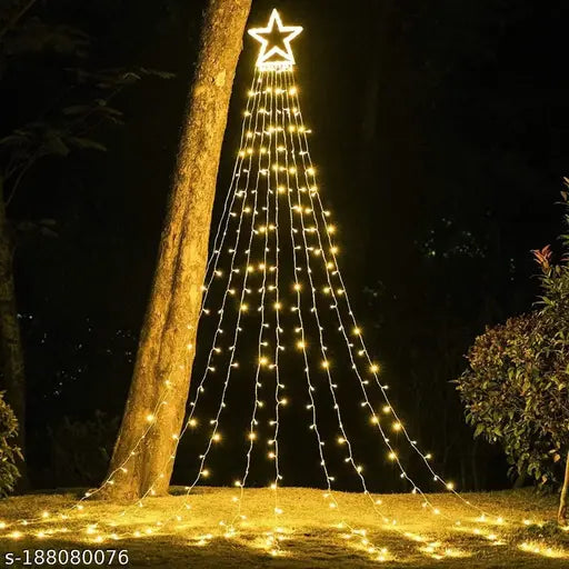 1 Pcs Acrylic Christmas Star Curtain Led Lights with Plug for Home