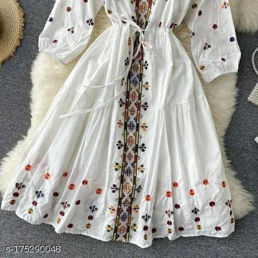 royalica Embroidered White Dress