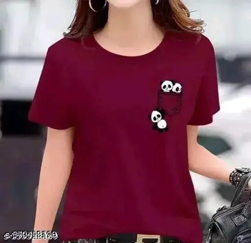 RUJI-Fancy trendy stylish women cotton blend tshirt.Stylish tshirt.Durable and stylish tshirt.