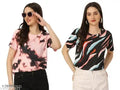 SHRIEZ WOMEN'S ALL OVER PRINT T-SHRIT COMBO OF 2