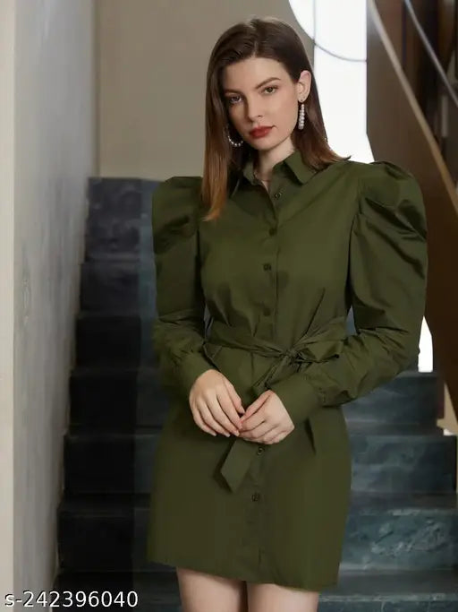 women new sleeve olive shirt