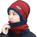 Snow Proof Inside Fur Woolen Beanie Cap