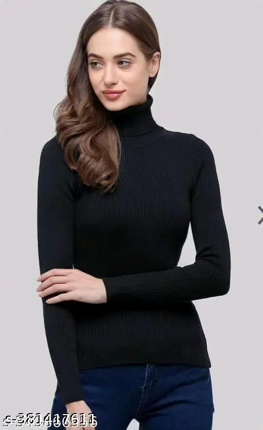 Women Stylish Winter Cardigan/Women's Woollen High Neck Innerwear Sweater/ Pullovers /Skivvy for Winters