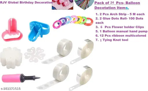 Crafty Villa Solid Balloon Decorating PACK OF 24