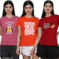 Trendy Classy Women Cotton Printed Tshirt Pack Of 3 (LZ-TS-35-44-45)