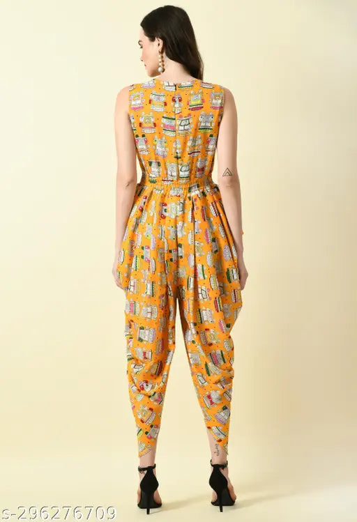 Dhoti jumpsuit, stylish jumpsuit, one piece dress, stylish dress, Digital print,